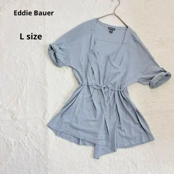 Eddie Bauer 카슈쿨풍 가디건 L 블루 7부 소매