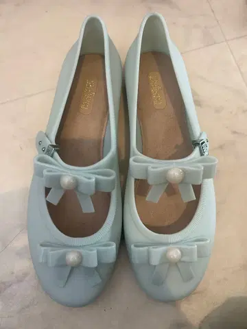 Melissa 멜리사 러버 슈즈 리본 페일 그린