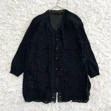 VENT et VERT 레이스 가디건 L 블랙 겉옷 멋스러운 봄/가을