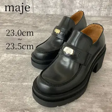 maje 마쥬 클로버 모티브 통굽 로퍼 청키힐 23