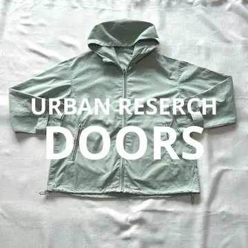URBAN RESEARCH DOORS 코튼 지퍼 후드티 민트 그린