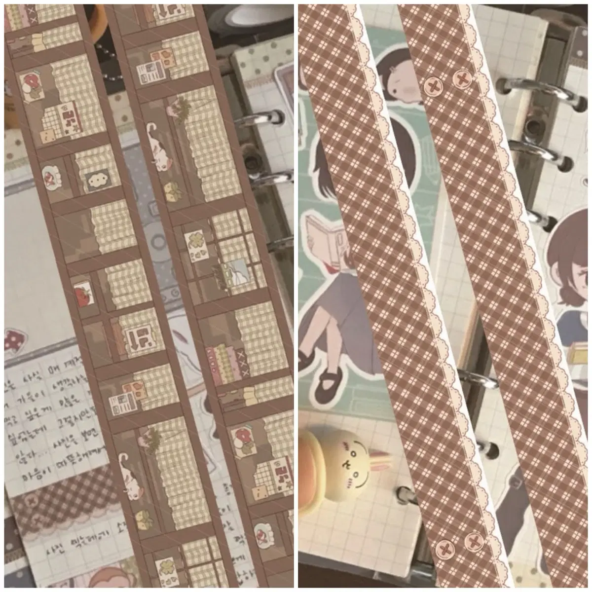 단추체크커튼,따뜻한창문마테2set