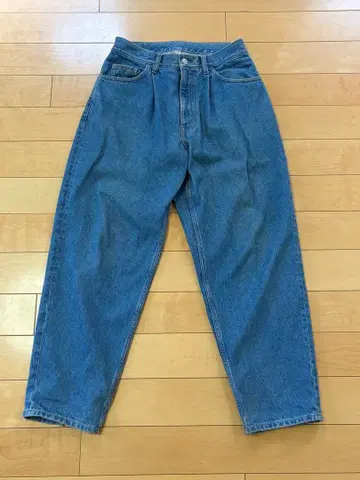 BEAMS 남성용 데님 팬츠 인디고 블루 S 사이즈