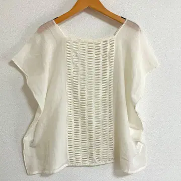 Band of Outsiders 실크 혼방 상의 화이트