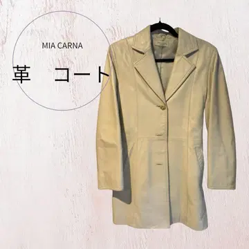 MIA CARNA 가죽 코트 아이보리
