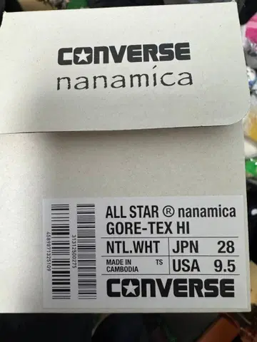 CONVERSE nanamica ALL STAR GORE-TEX HI
