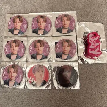 iKON JAY 캔뱃지 러버 키링 세트