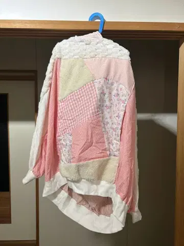 UUU 패치워크 후드티 핑크 계열