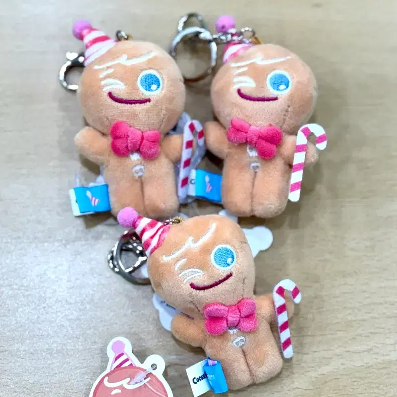 쿠키런 용감한 쿠키cookierun인형 뽑기 열쇠가방고리키링인형 3개 일괄(새상품)