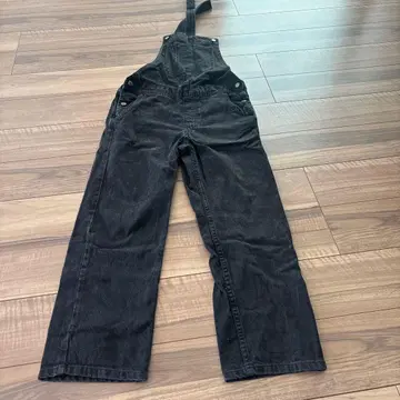블랙 데님 살로펫 오버롤 M