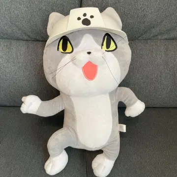 현장 고양이 일하는 고양이 봉제 인형 헬멧 포함