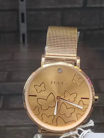 FURLA 여성용 손목시계 골드 버터플라이