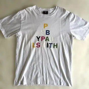 폴스미스 Paul Smith 그래픽 티셔츠 화이트 L 사이즈