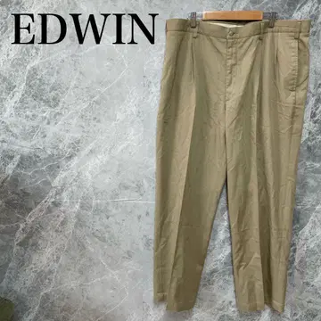EDWIN 남성용 W104 베이지 치노 팬츠 빅 사이즈 넉넉한