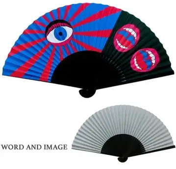 미개봉 새상품 미사용 가로 요코오 타다노리 WORD AND IMAGE 아트 부채