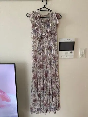 SNIDEL 꽃무늬 프릴 롱 원피스 0사이즈