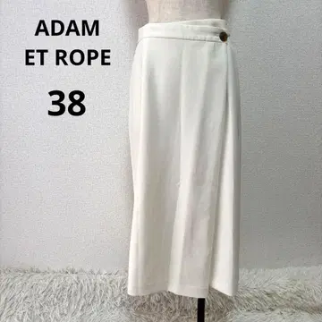 ADAM ET ROPE 랩 스타일 롱 스커트 아이보리 38