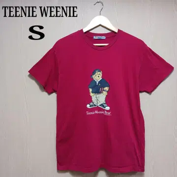 TEENIE WEENIE 티셔츠 S 상당 와인 레드 한국 브랜드