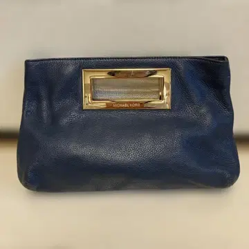 MICHAEL KORS 클러치백 네이비 골드 금장 장식