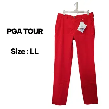 미사용 새상품 PGA TOUR 골프 노턱 팬츠 레드 남성용 LL