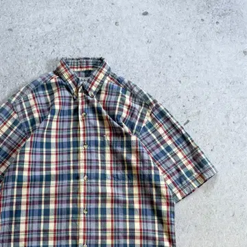 90s cityboy l.l.bean bd 체크 셔츠 인도산