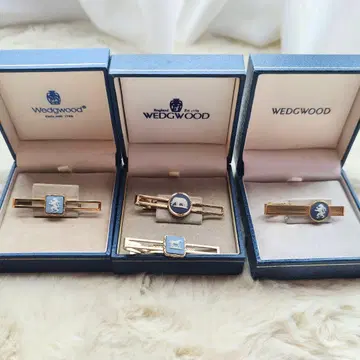 Wedgwood 넥타이핀 4세트 사자 말 코끼리