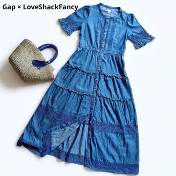한정판 콜라보 Gap x LoveShackFancy 데님 원피스 XS