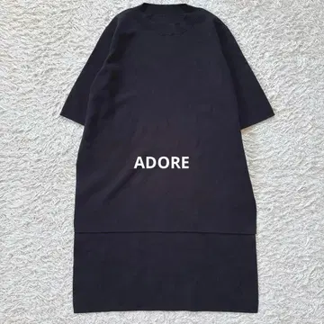새상품급 쿨 스트레치 니트 풀오버 ADORE 니트 블랙