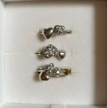 스타 주얼리 하트 모티브 반지 7세트