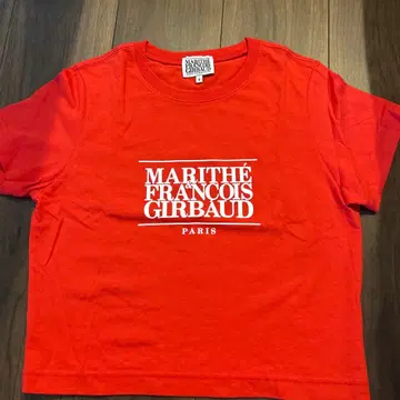MARITHE FRANCOIS GIRBAUD 로고 T셔츠 레드 S