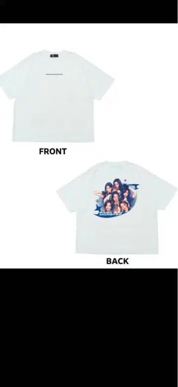 BABYMONSTER 투어 T셔츠 CHOOM TOUR 화이트 L 사이즈
