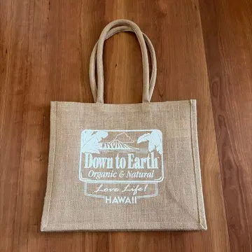 새상품 하와이 한정판 Down to Earth 주트백 에코백