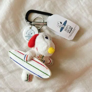 스누피 서프샵 카라비너 마스코트 키링 긴자 미츠코시 한정판