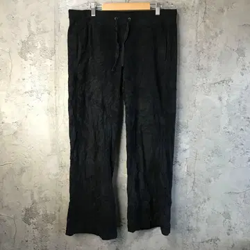 E222 구제 의류 파자마 팬츠 블랙 무지 90s Y2K