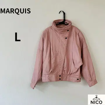 MARQUIS 캐나다제 천연 가죽 가죽 자켓 핑크 10