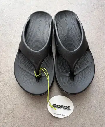 [ 24cm ] OOFOS 우포스 스포츠 샌들 플립플랍 블랙