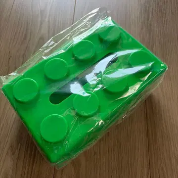 미사용 새상품 LEGO 레고풍 블록형 티슈 케이스 그린