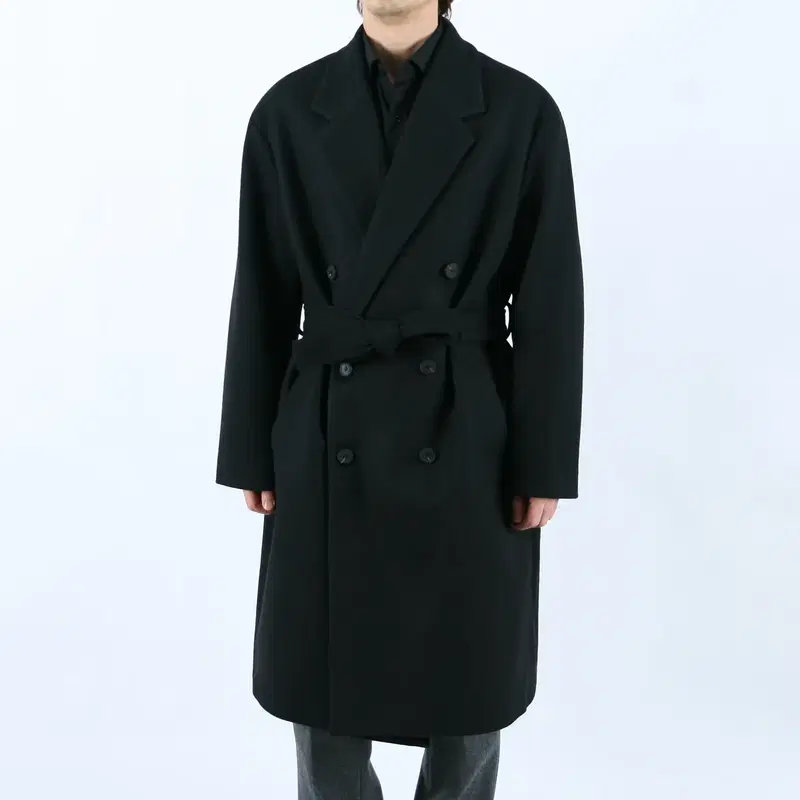 롤프 남성 남자 더블코트 벨트 트렌치 울 겨울 오버핏 루즈핏 긴 롱 wool coat