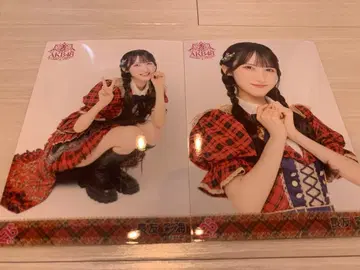 AKB48 나가토모 아야미 20주년 기념 브로마이드 빨간색 체크 의상