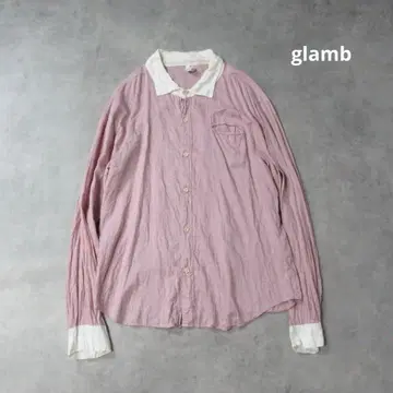 글램 / 코튼 레이온 클레릭 셔츠 M-L 상의 일본제