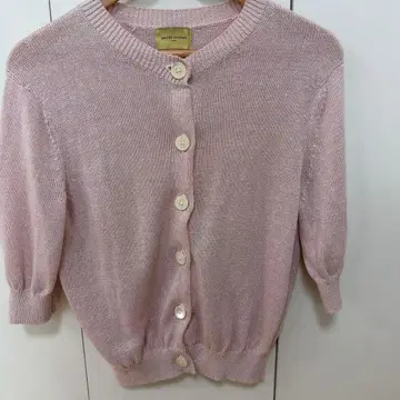 UNITED ARROWS 칠부 소매 가디건 라이트 핑크