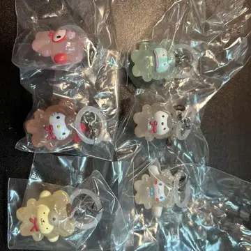 산리오 라떼곰 디자인 메지루시 액세서리 전 6종 컴플리트 세트