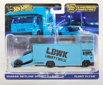 MATTEL HOTWHEELS TEAM TRANSPORT HRV45 NISSAN SKYLINE 2000GT-R LBWK/FLEET FLYER #69