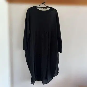 블랙 롱 셔츠 원피스 긴팔