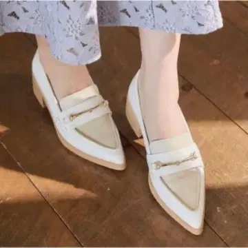 하립투 23.5cm 바이컬러 비트 로퍼 베이지 611