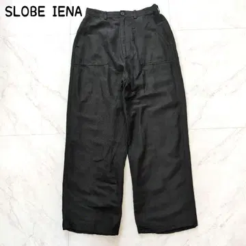 SLOBE IENA 린넨 레이온 이지 팬츠 블랙