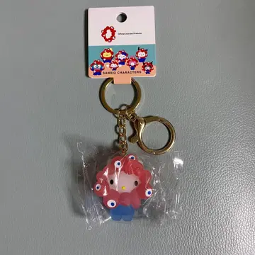 만박 헬로키티 입체 마스코트 클리어 컬러 키링
