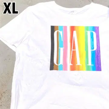 GAP 갭 레인보우 컬러 빅 로고 프린트 T셔츠 XL 사이즈
