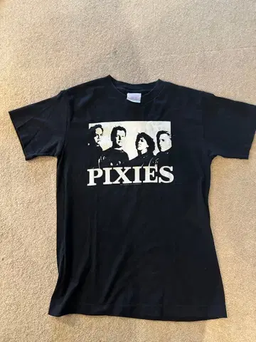 레어 PIXIES 밴딩 티셔츠 블랙 S 사이즈