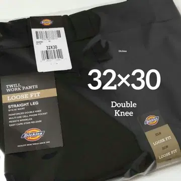 32 x 30 [ 새상품 미사용 ] 디키즈 더블니 85283 BLACK